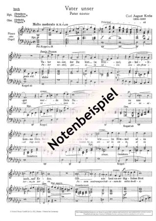 Preview: Notenbeispiel Krebs Vater Unser